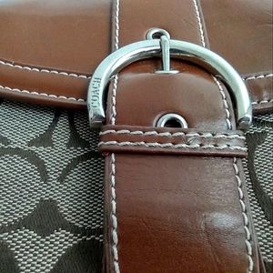 Coach brown wristlet